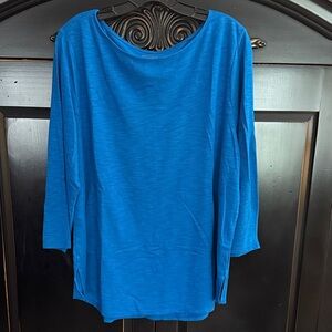 Chico's Vibrant Blue 3/4 Sleeve Top